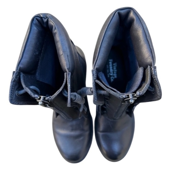 Free People New Vintage Foundry Filo Leather Biker Boots Black Moto NWOT - Picture 5 of 12